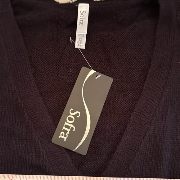 Sofra women’s black sweater button up cardigan NWT L - Picture 8 of 11